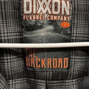 DIXXON Black and Gray Plaid Shirt woman’s Large